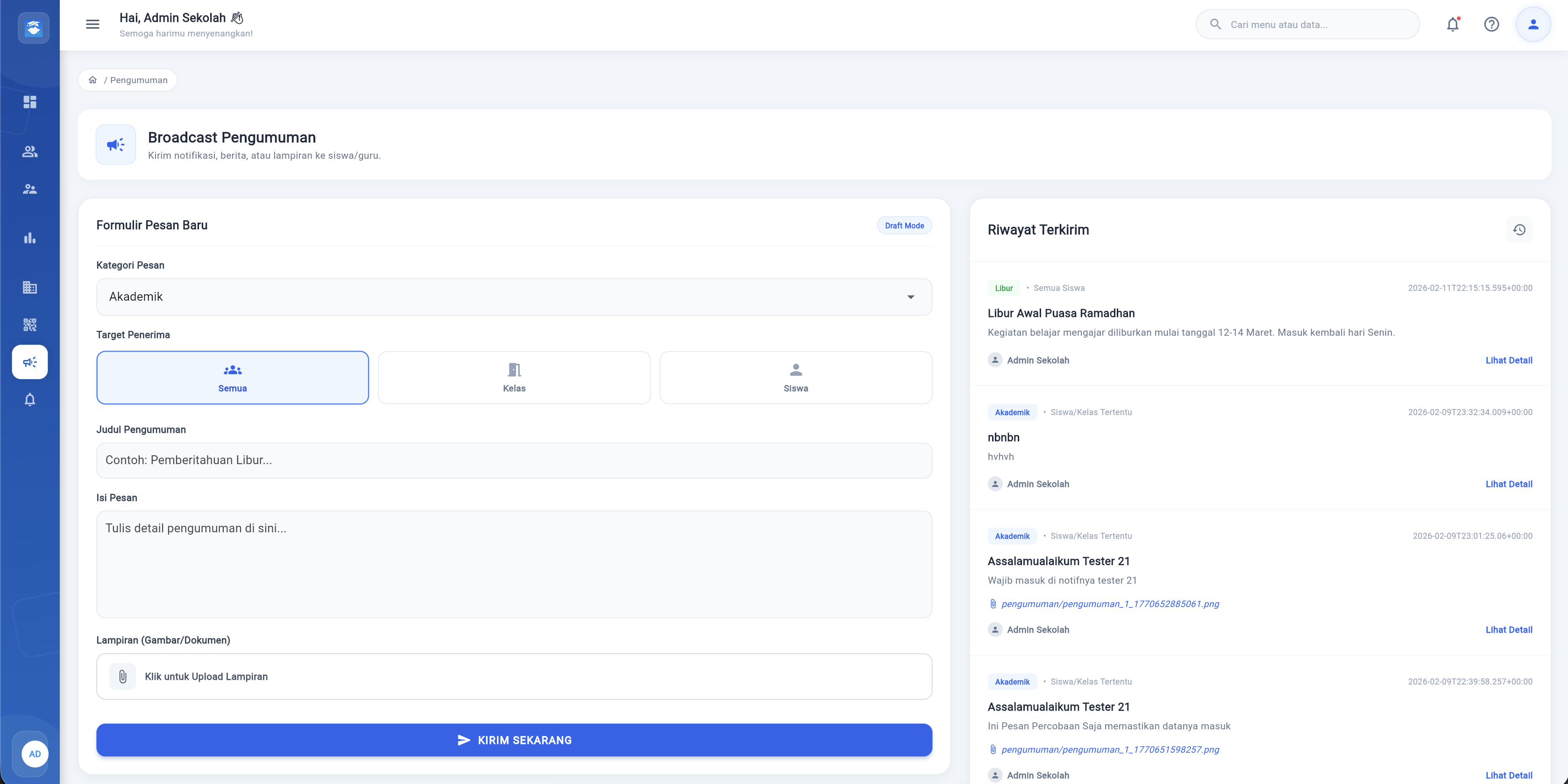 Manajemen Pengumuman
